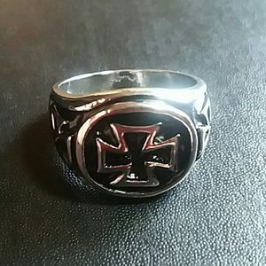 🇬🇪Steel Iron Cross Ring 💋